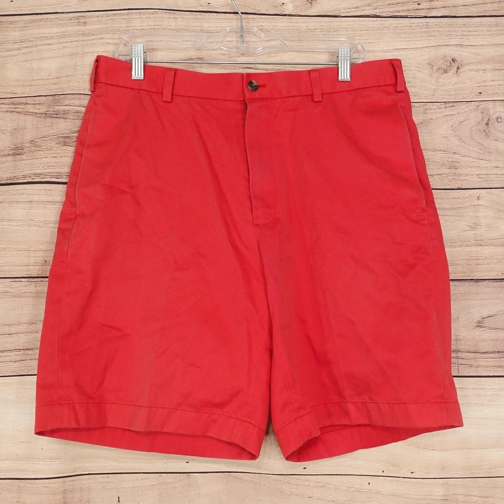 Brooks Brothers Shorts Mens 35 Red Chino Cotton Lightweight 9 Inseam Casual
